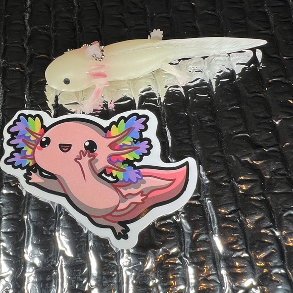 RAINBOWalotl Axolotl Crazy Trending WaterProof Single Decor Accent Sticker - Picture 5 of 5